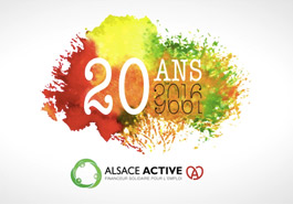 Logotype Les 20 ans d’Alsace Active en motion design